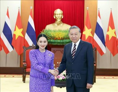 Tổng Bí thư Tô Lâm tiếp Thủ tướng Thái Lan Paetongtarn Shinawatra
